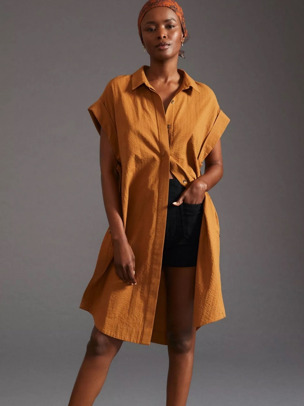 Anthropologie Maeve Side-Slit Relaxed Tunic Dress Size M